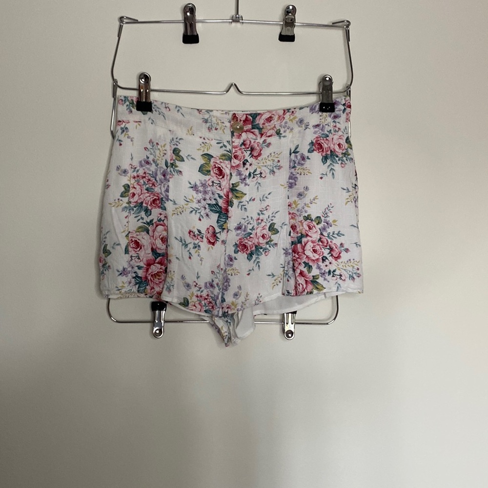 Forever 21 Floral Linen Shorts